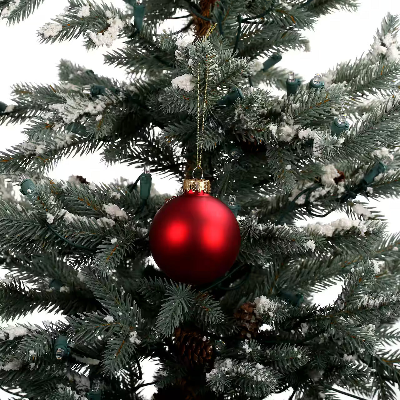 Custom Holiday 2.5" Matte Red Glass Ornament