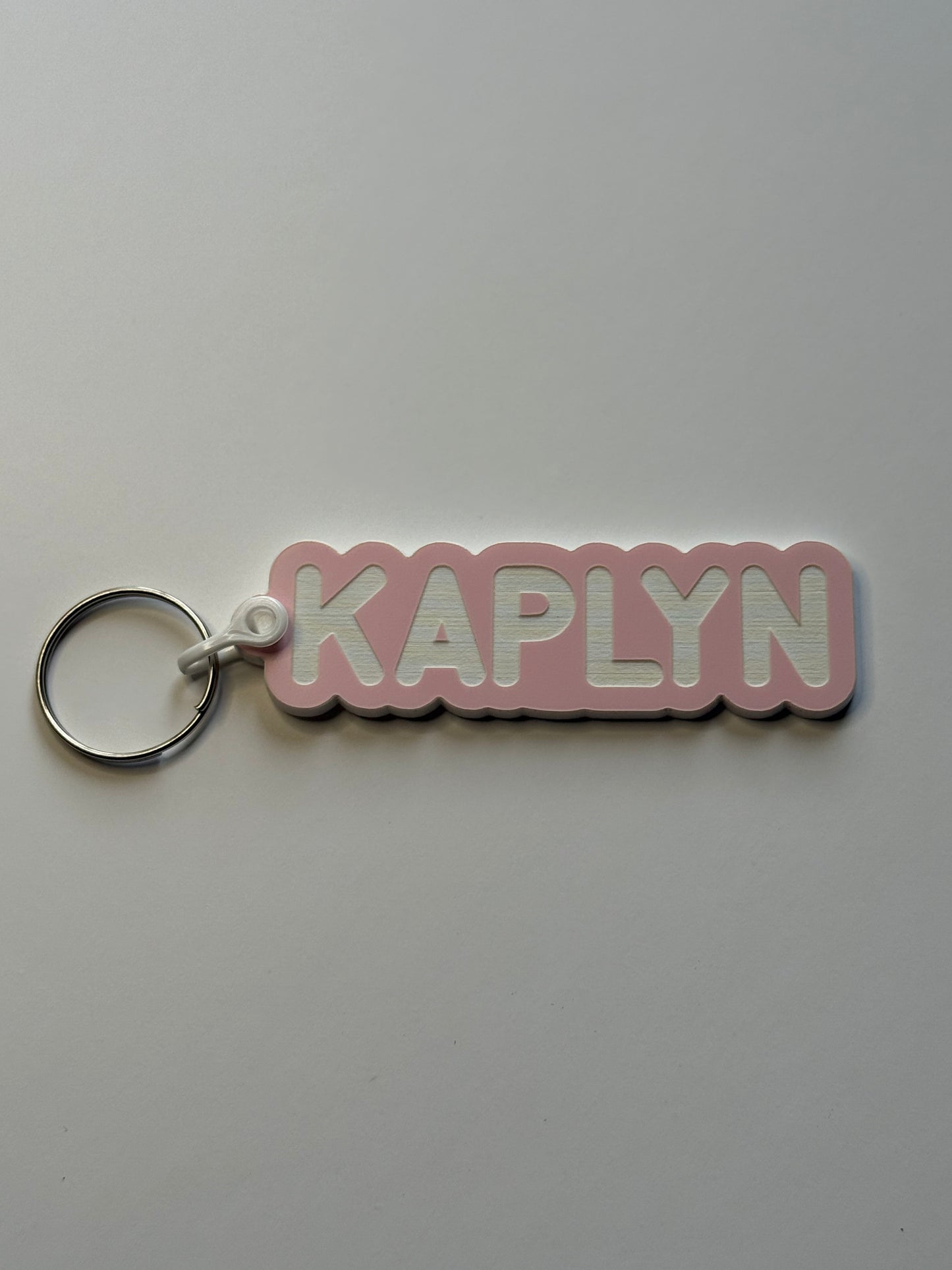 Personalized Name Keychains – Custom Two-Tone Acrylic
