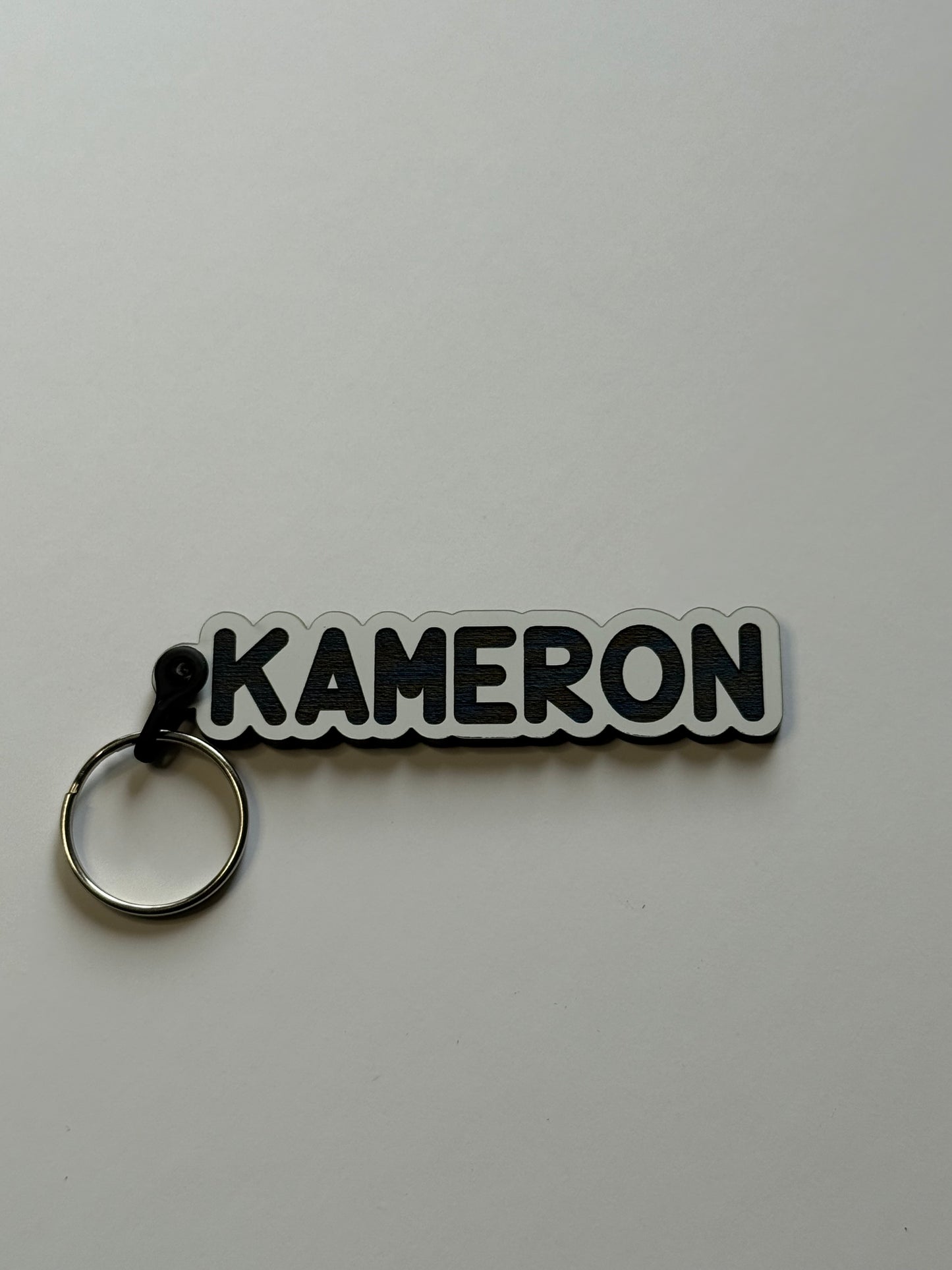 Personalized Name Keychains – Custom Two-Tone Acrylic