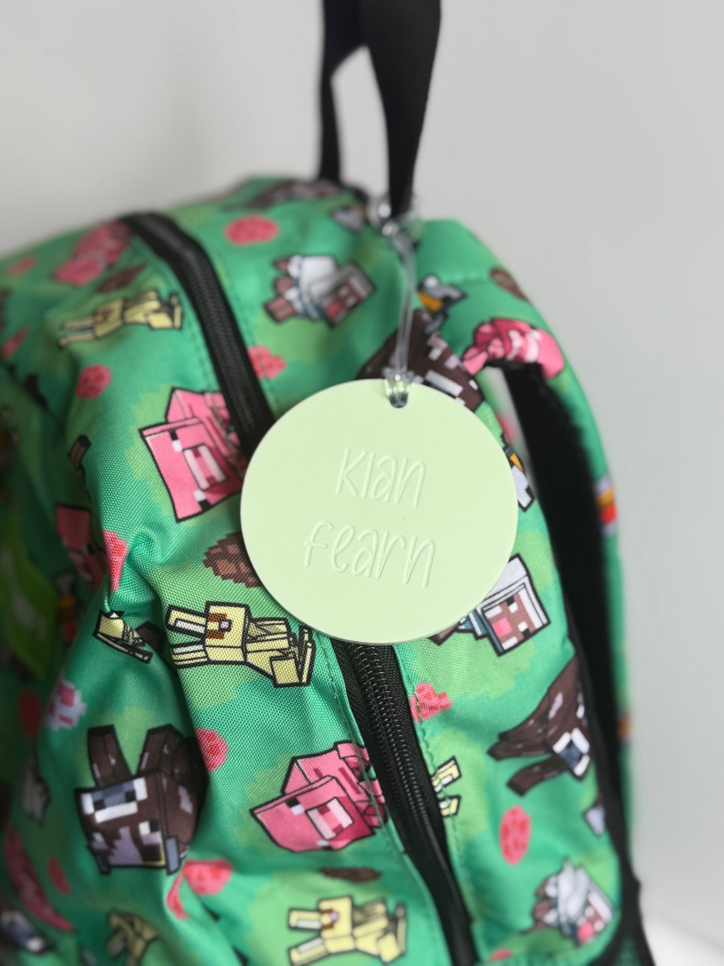 Personalized Matte Acrylic Backpack Tags