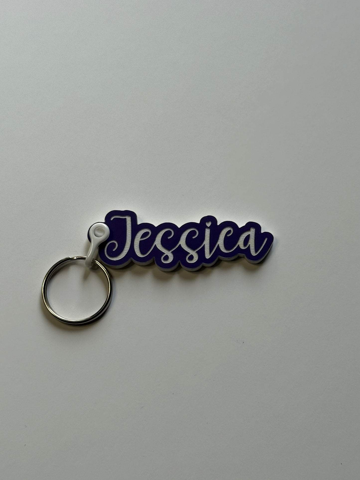 Personalized Name Keychains – Custom Two-Tone Acrylic