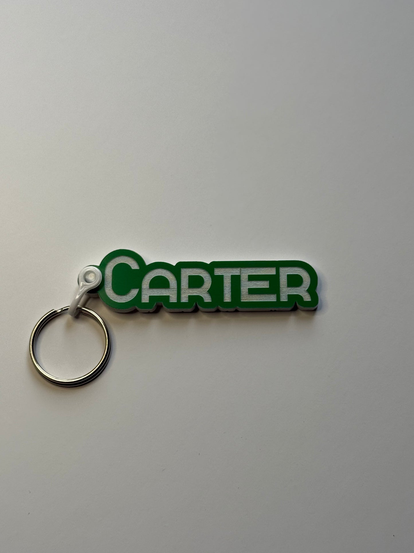 Personalized Name Keychains – Custom Two-Tone Acrylic