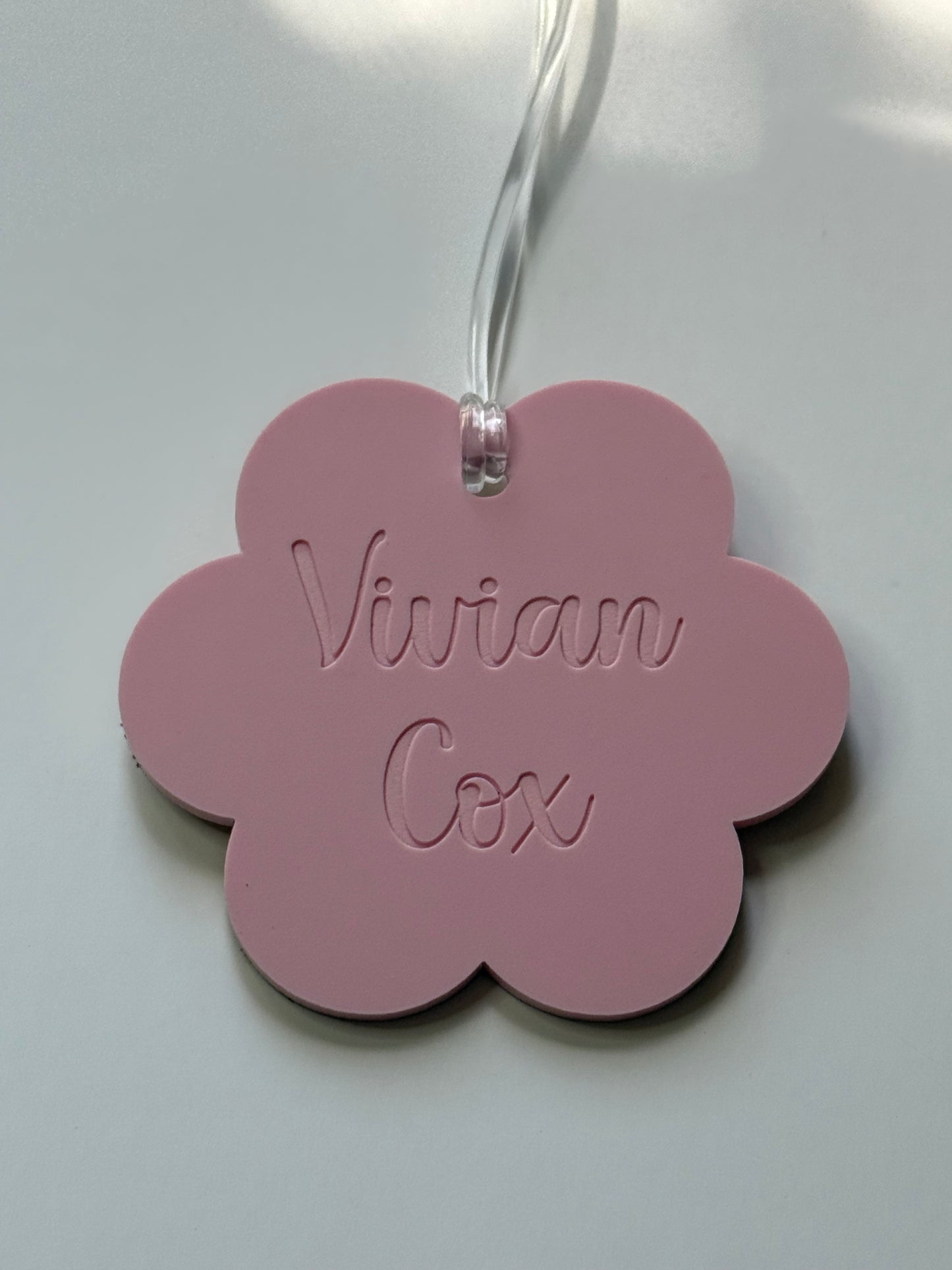 Personalized Matte Acrylic Backpack Tags