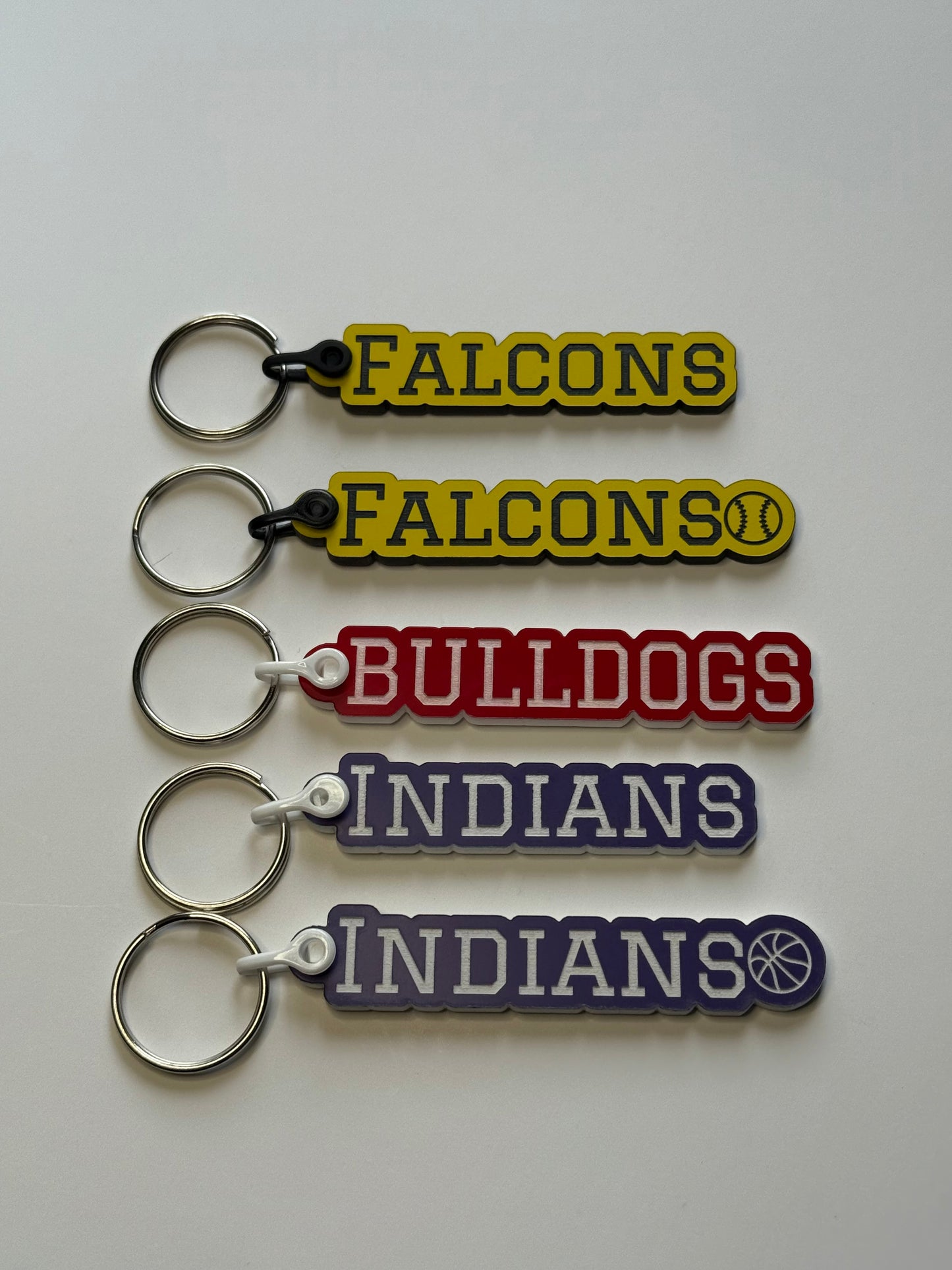 Personalized School Mascot Keychains – Custom Two-Tone Acrylic