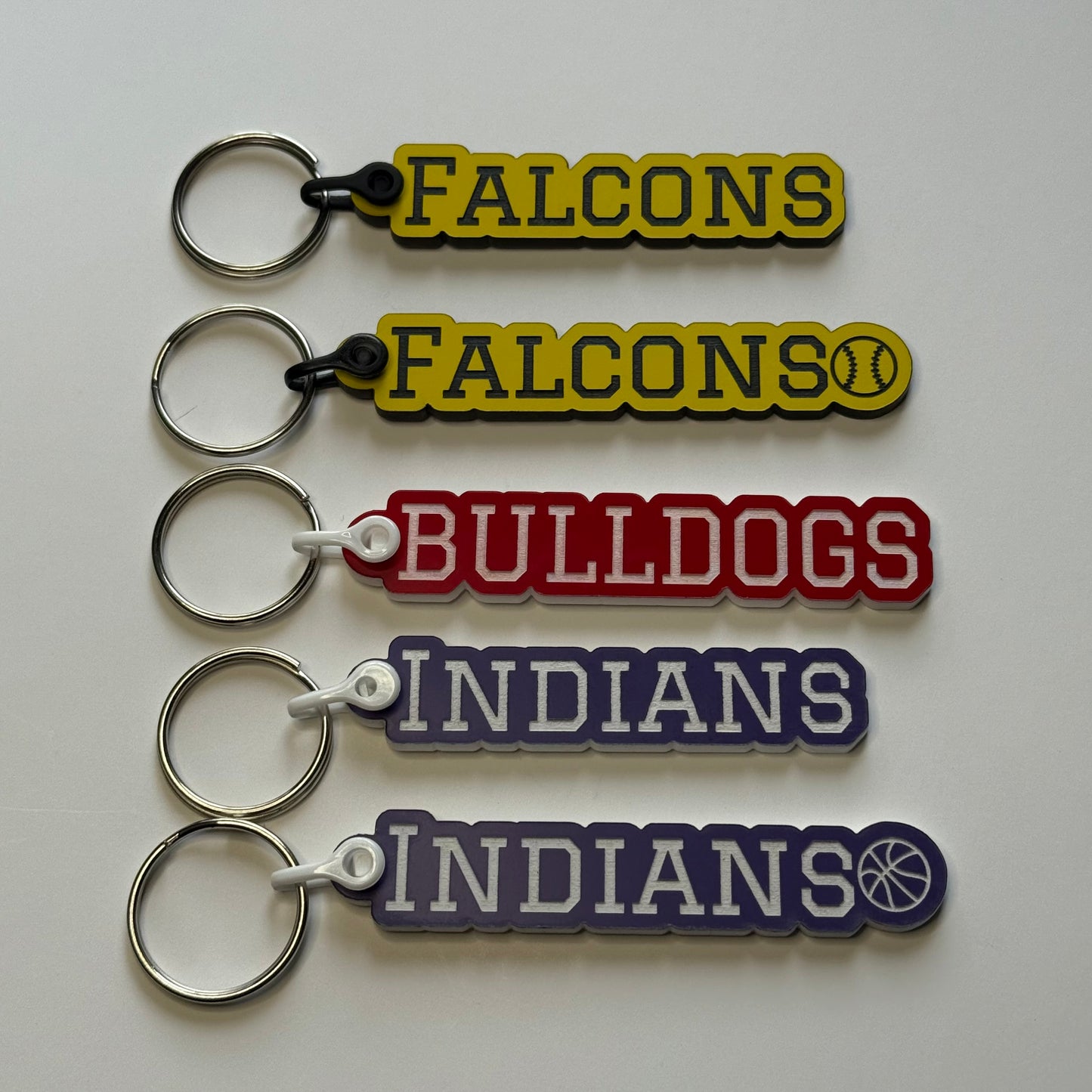 Personalized School Mascot Keychains – Custom Two-Tone Acrylic