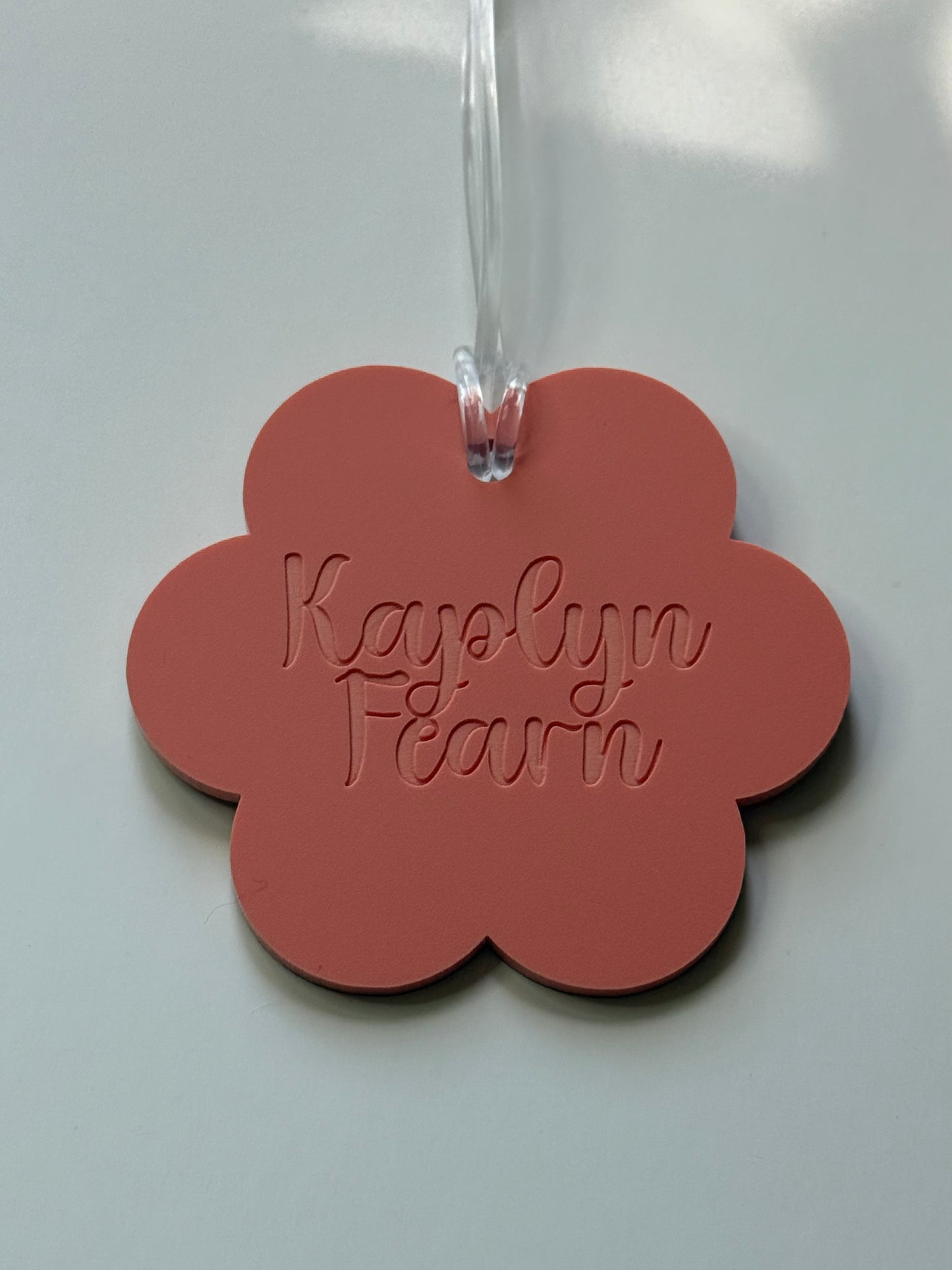 Personalized Matte Acrylic Backpack Tags