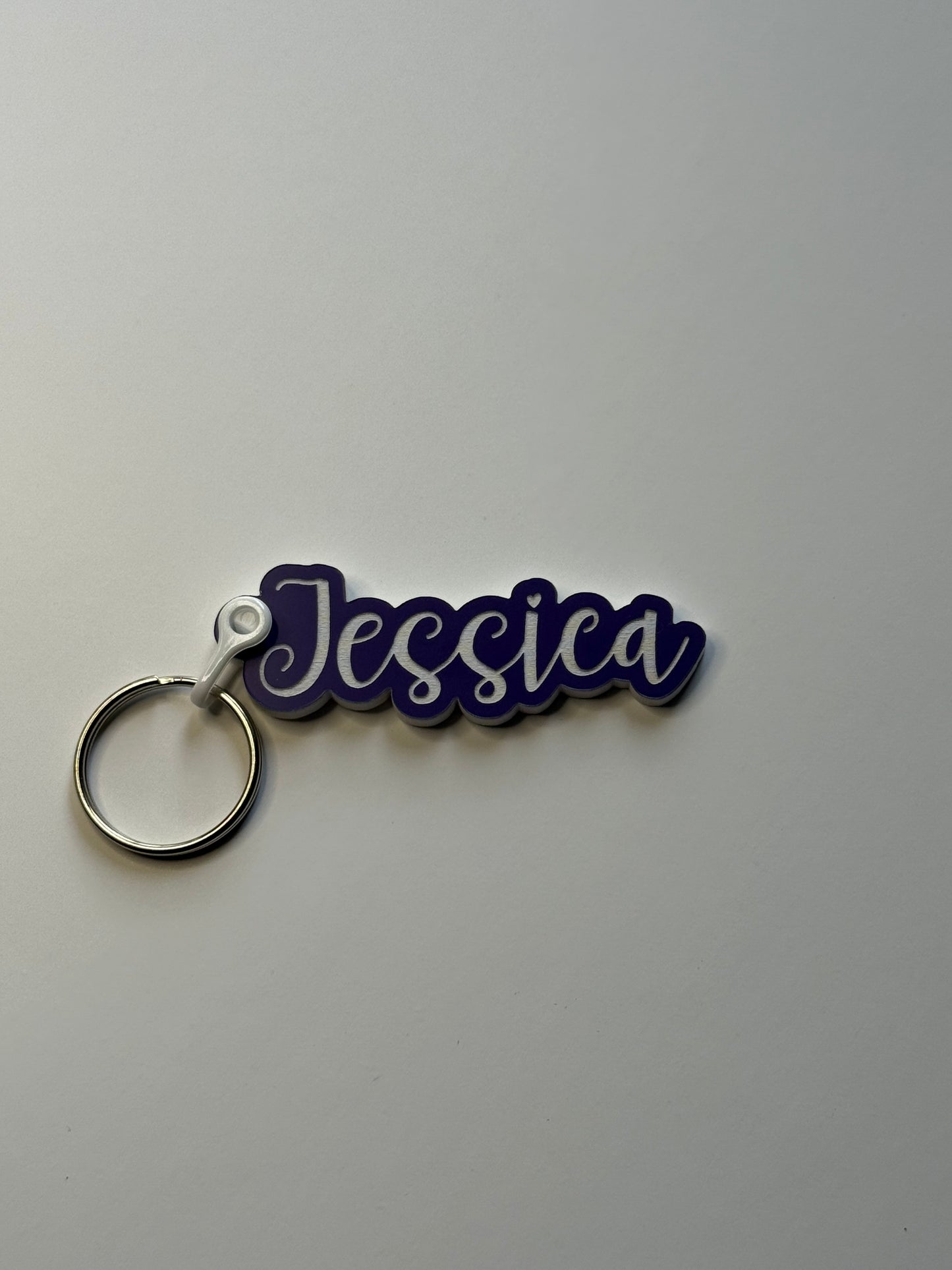 Personalized Name Keychains – Custom Two-Tone Acrylic
