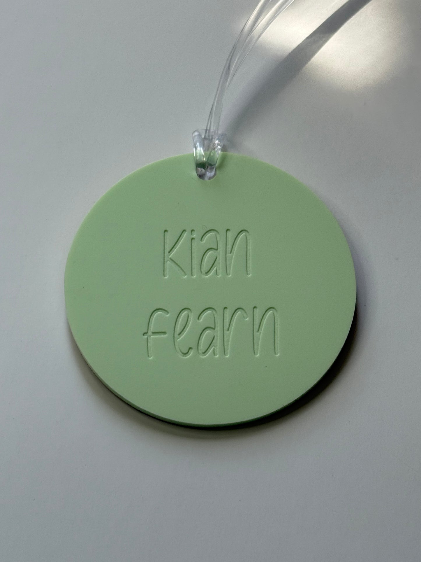 Personalized Matte Acrylic Backpack Tags