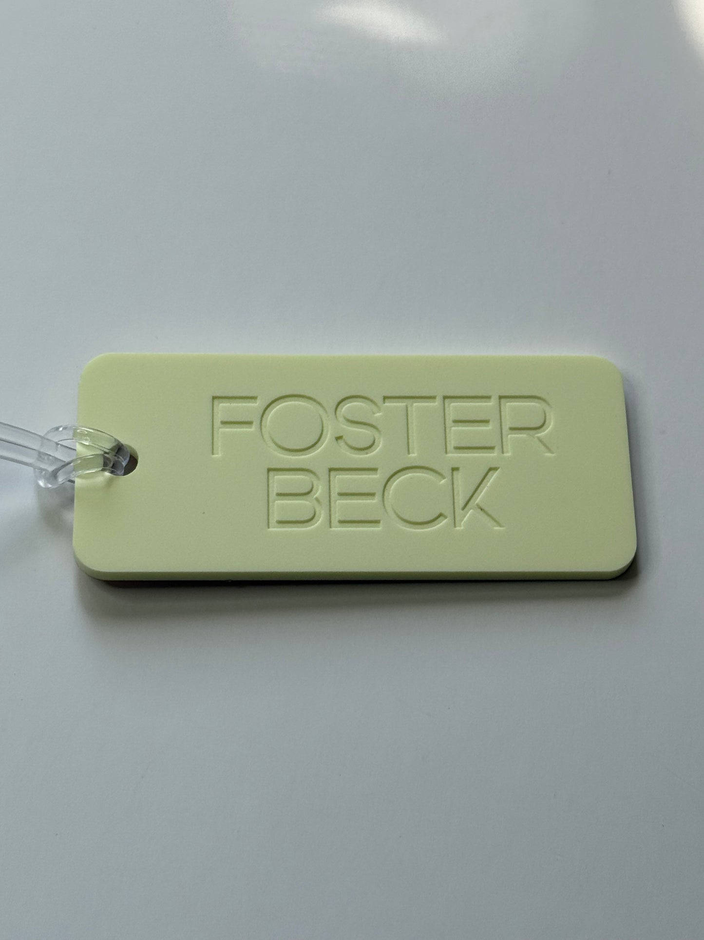 Personalized Matte Acrylic Backpack Tags