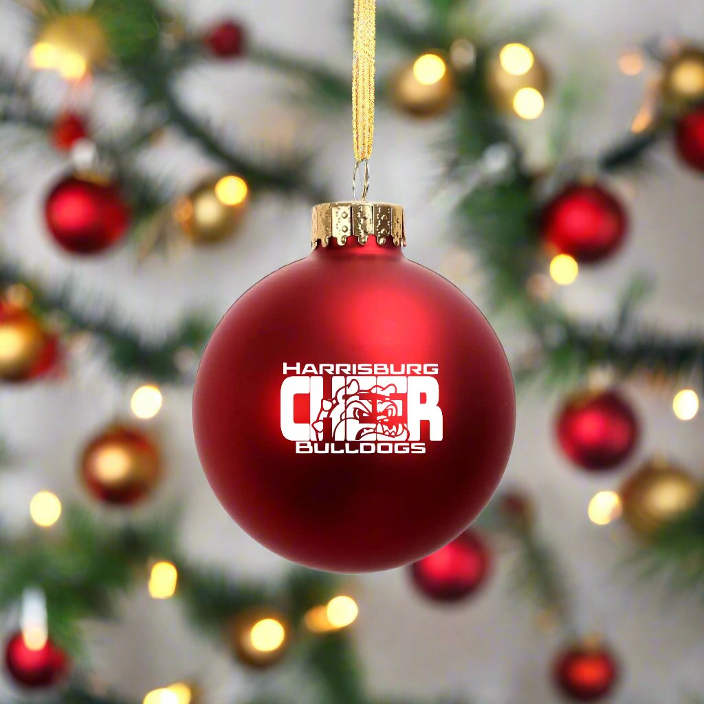 Custom Harrisburg 2.5" Matte Red Glass Ornaments
