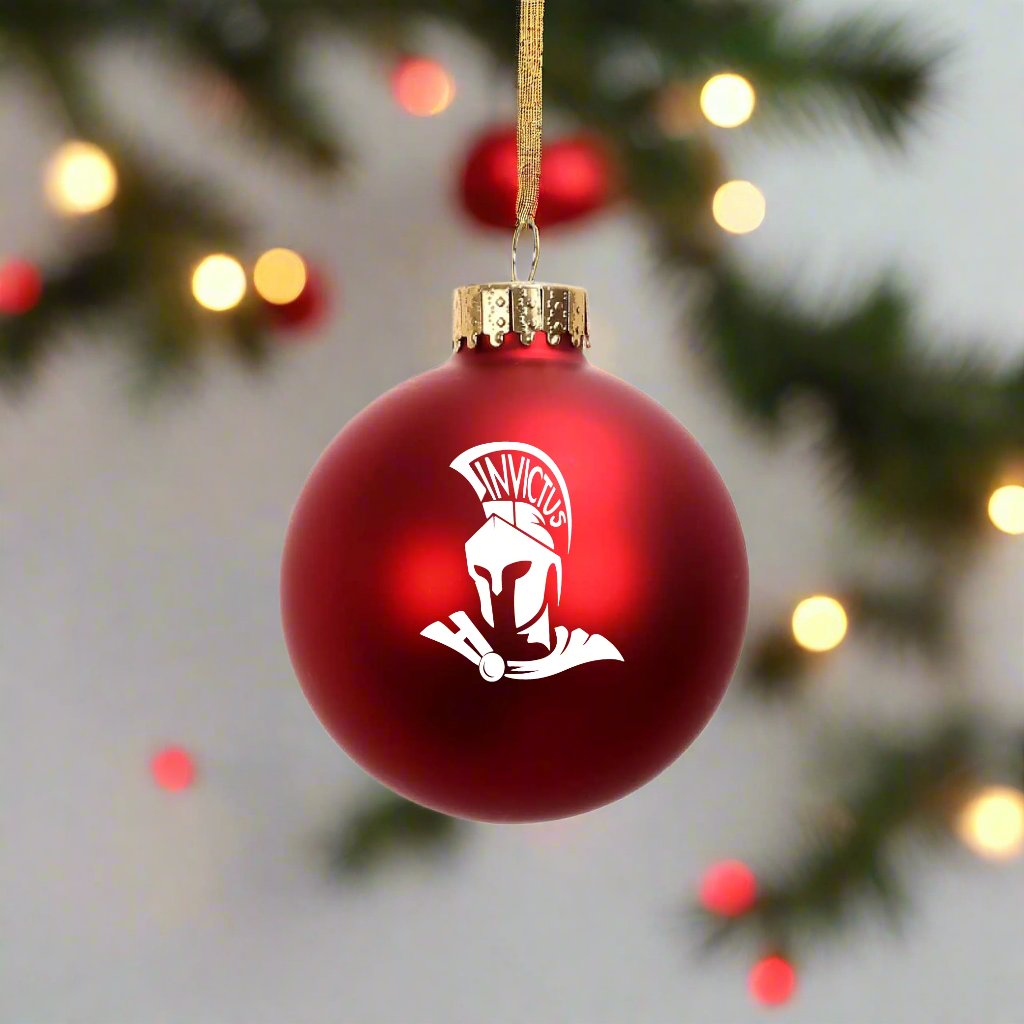 Custom Harrisburg 2.5" Matte Red Glass Ornaments