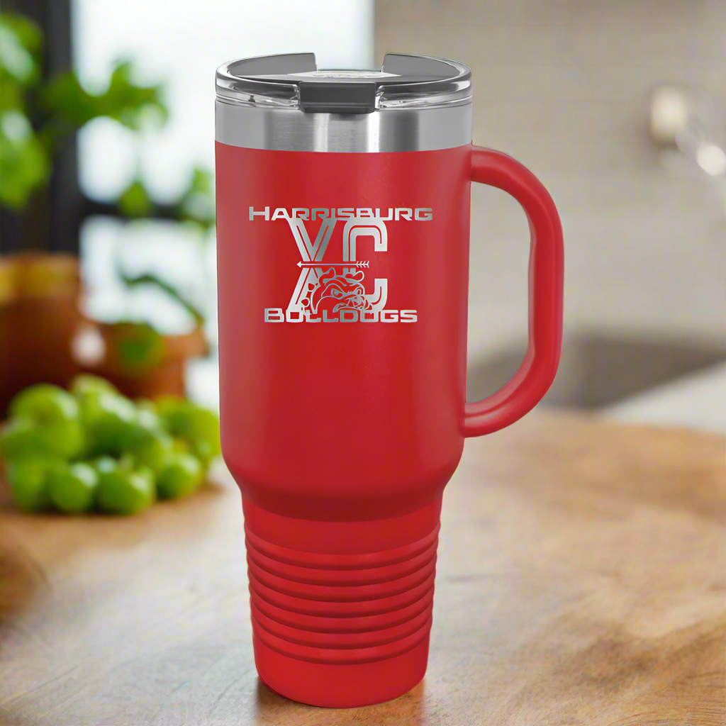 Harrisburg Red Cross Country Tumbler 40 oz. Travel Mug with Straw and Snap Lid