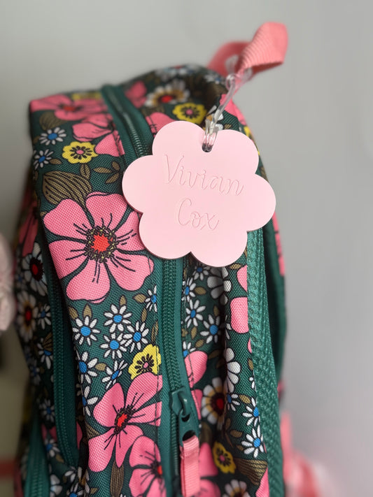 Personalized Matte Acrylic Backpack Tags