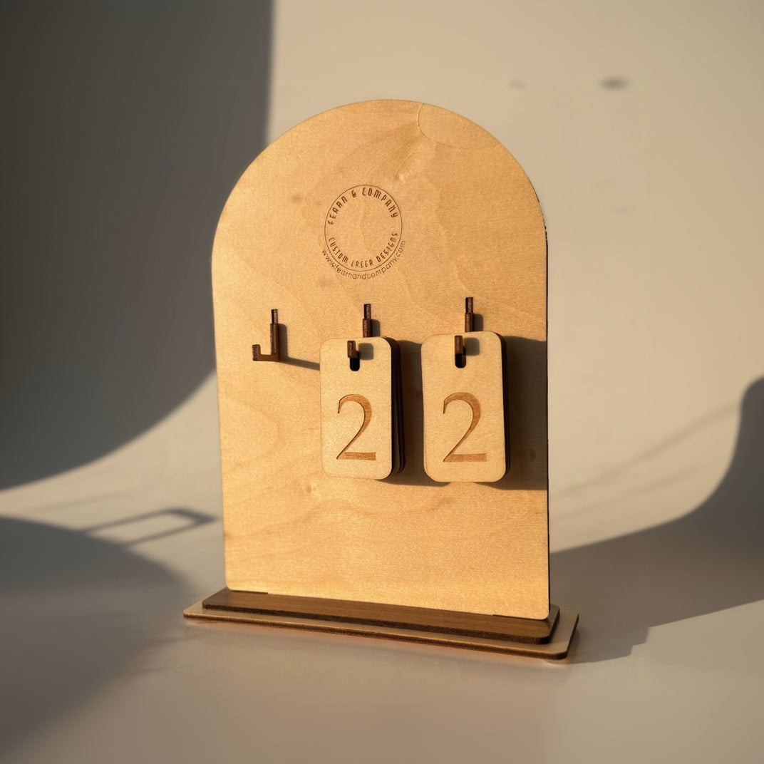 Wooden product on a neutral background