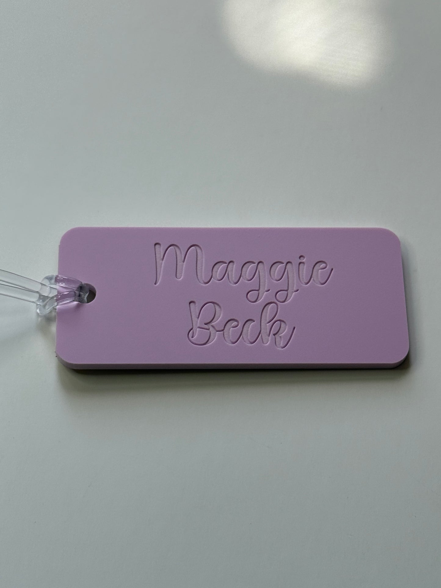 Personalized Matte Acrylic Backpack Tags