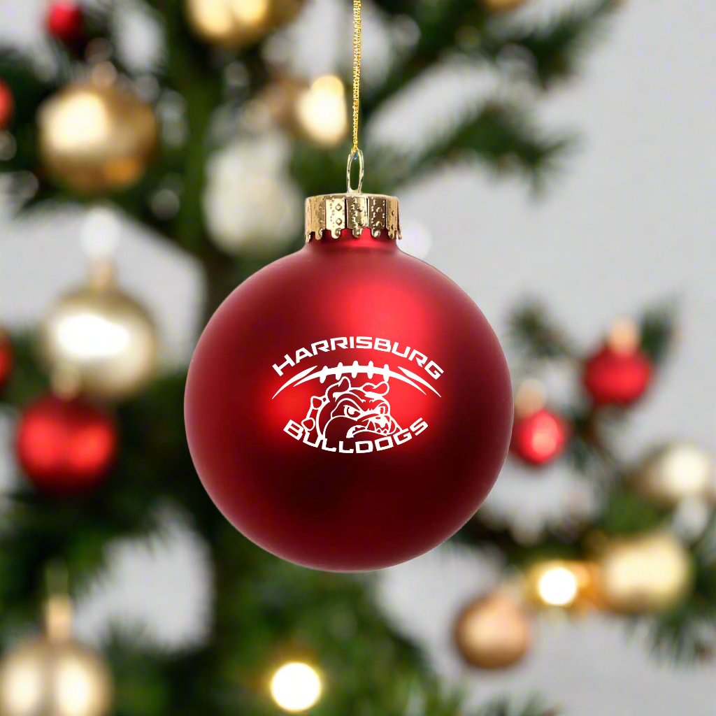 Custom Harrisburg 2.5" Matte Red Glass Ornaments